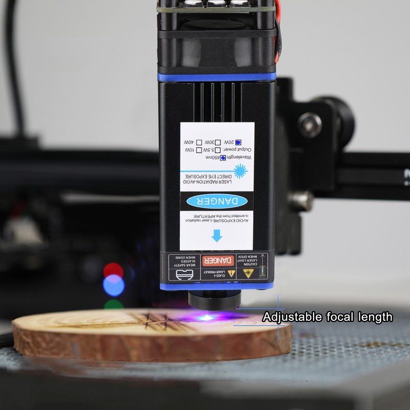 450nm 20W Laser Module Adjustable Focal Length Laser Engraving Head