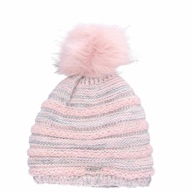 Antonio Knitted Hat with Bobble Pink