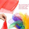 FUKPO Set of 6 Chiffon Scarves, Square Juggling Cloths, Performance