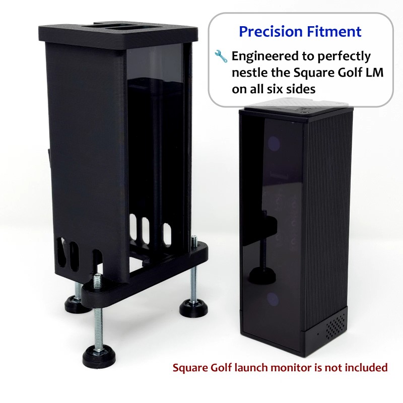 Adjustable Leveling Protective Case for Square Golf Launch Monitor