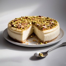 Andy Anand Sugar Free Pistachios Almond Cheesecake 9'' (2 lbs), Ship 2nd Day Air