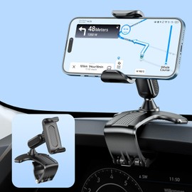 NADRQQE NADRQQE Multifunctional Car Dashboard Mobile Phone Holder, 360 Degree Rotation Universal Dash Clip Cellphone Mount for 4-7 inch Smartphones (Black)