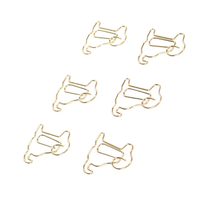 100pcs Dog Shape Paper Clips Improved Slip Resistance Rust Proof