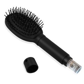 Worldity Diversion Safe Hair Brush to Hide Money, Cash, Jewelry, Mini Keys, Beach Safe Container Real Hair Brush Comb for Valuables, Perfect for Travel or At Home(Black)