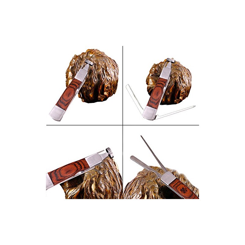 3in1 Red Wood Stainless Steel Smoking Pipe Cleaning Tool