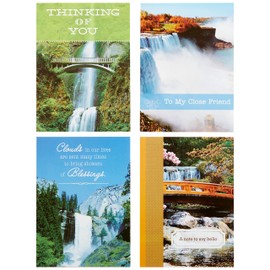 Boxed Cards: Thinking of You with KJV Scripture- Waterfalls