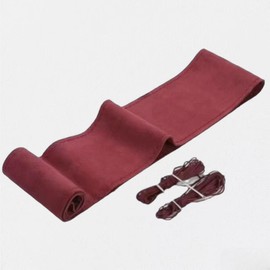 Steering Wheel Cover (Suede Leather), DIY Hand Sewn, Suitable for Both Men and Women, 15 inch Universal（Wine red）