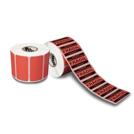 Etiqueta Térmica Roja 2x1 (51x25 mm) para etiquetado de producto o códigos de barras, envíos FBA, Envíos Full, Rollo C/ 1000 Etiquetas autoadhesivas para impresoras Ribetec, Zebra, TSC, Honeywell, Etc