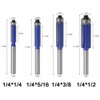Gasea 4pcs 1/4" Shank Top Bearing Flush Trim Router Bits