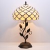 HWDFEI Tiffany Table Lamp, Stained Glass Style Desk Lamp, 12X12X19