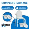 ProBasics Drop Arm Adjustable Bedside Folding Commode Chair Portable with