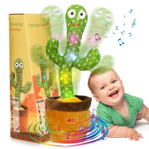 Emoin Dancing Cactus Talking Cactus Toy, Cactus Baby Toy Singing
