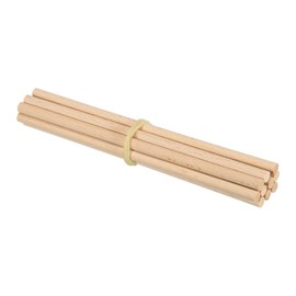 PATIKIL 1/4 x 6 Inch Dowel Rods Wood Sticks, 10 Pcs Unfinished Wooden Dowel Rods Round Dowels Hardwood Sticks for DIY Crafts and Home Decor