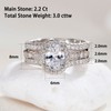 Newshe Jewellery Oval Wedding Set Engagement Rings for Women AAAAA