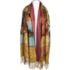 GFM® Wool Blend Cashmere Texture Painting Art Based Print Shawl