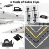 ELII ELII 300PCS Cable Management Kit,4 Cable Sleeve 35 Cable