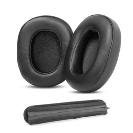 HTINDUSTRY Ear Pads and Headband Replacement Compatible with Skullcandy Crusher Wireless Crusher ANC/Crusher Evo/Crusher 360/Hesh 3 Headphones Ear Pads with Softer Protein Leather/Memory Foam