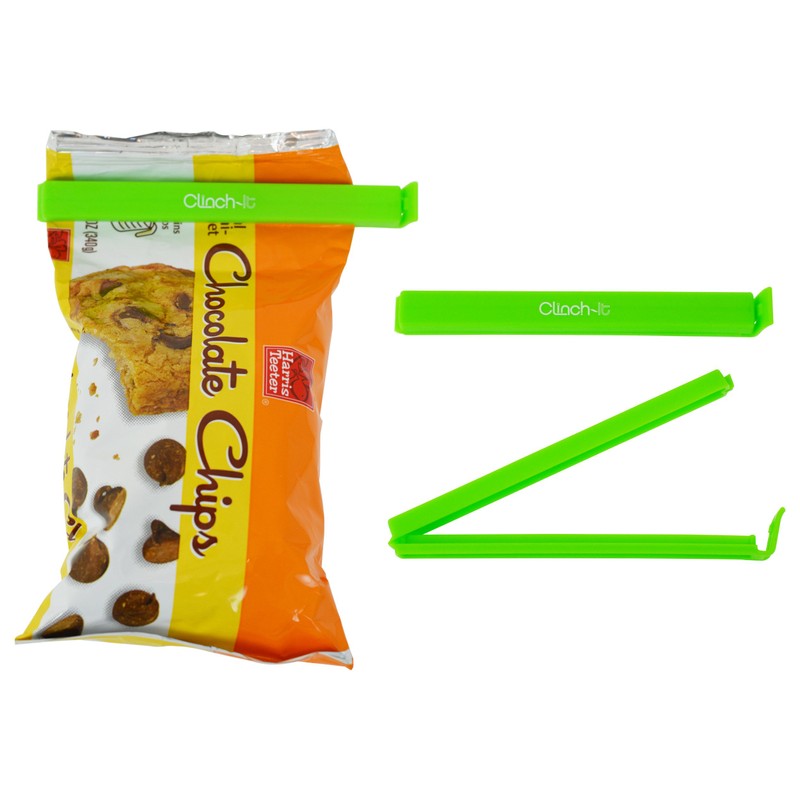 Clinch-It - Cierre Cuadrado para Bolsa, Multicolor, Paquete de 4,