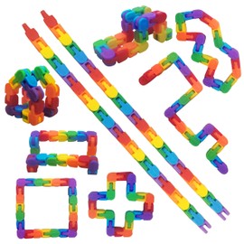 Aubrogo 30pcs Party Favors , Wacky Track Fidget Toys Favors Birthday Goodie Bag Stuffers, Bulk Toys ,Prizes,Back to School Students Gifts, Rainbow Fidget Toys for Kids Teens Classroom