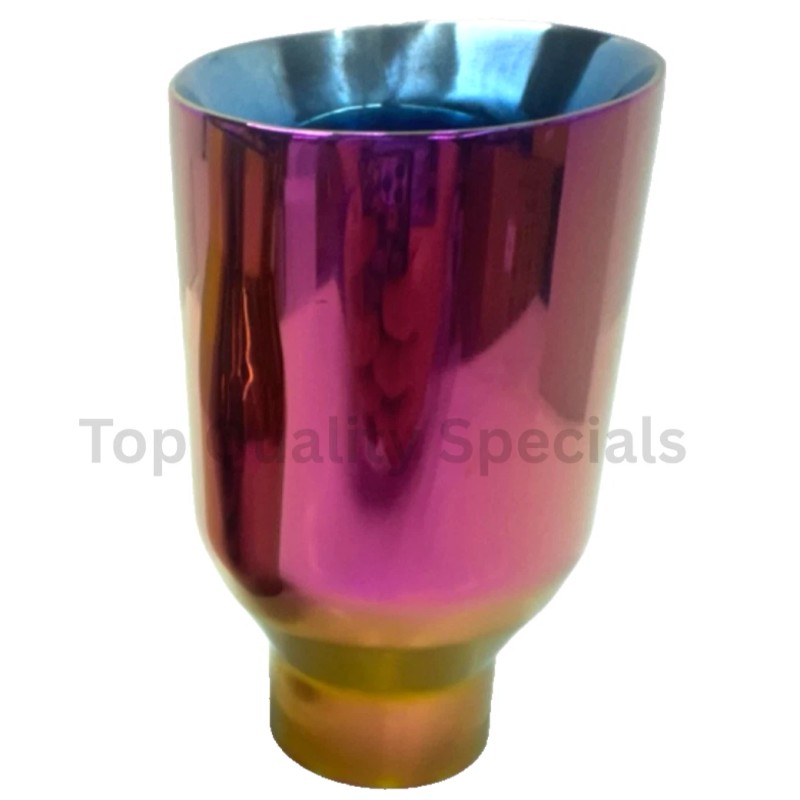 Gearhead PURPLE BURN DOUBLE WALL ANGLED EXHAUST TIP 3" INLET