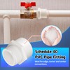 Boltigen 2Pcs White PVC Pipe Fittings, 3inch NPT Male Thread