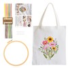 Yudobliss Embroidery Set Adults, with Floral Pattern Canvas Bag Embroidery