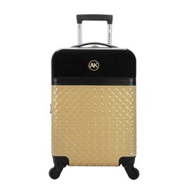 Bioworld Anne Klein Molded 20" Metal Plate Logo Hardside Carry-On Printed Adult Hardside Fashion Rolling Luggage