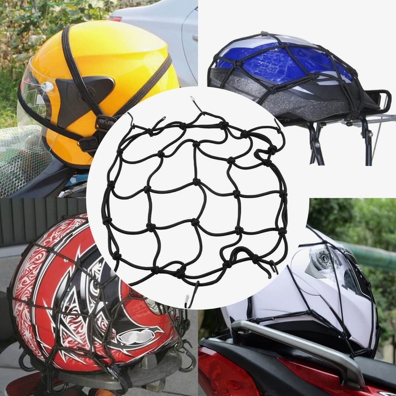 2 Spider Net and 2 Elastic Motorcycles with Hooks for