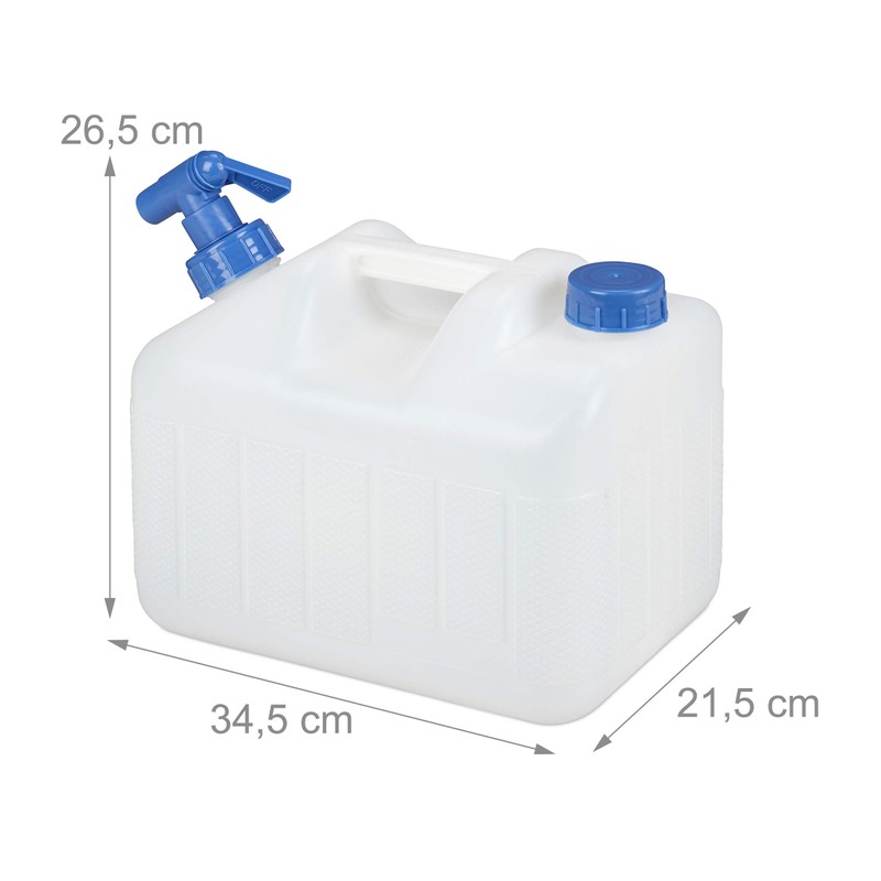 Relaxdays Water Canister with Drain Tap and Screw Cap -