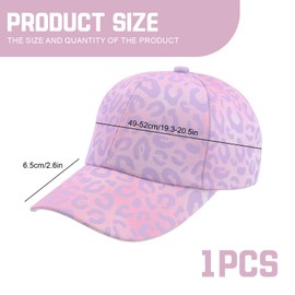 EujRcf Kids Baseball Cap, Children's Sun Hats, Adjustable Kids Trucker Hats, Leopard, Summer Sun Protection Hat, Sun Visor Baseball Cap Pink