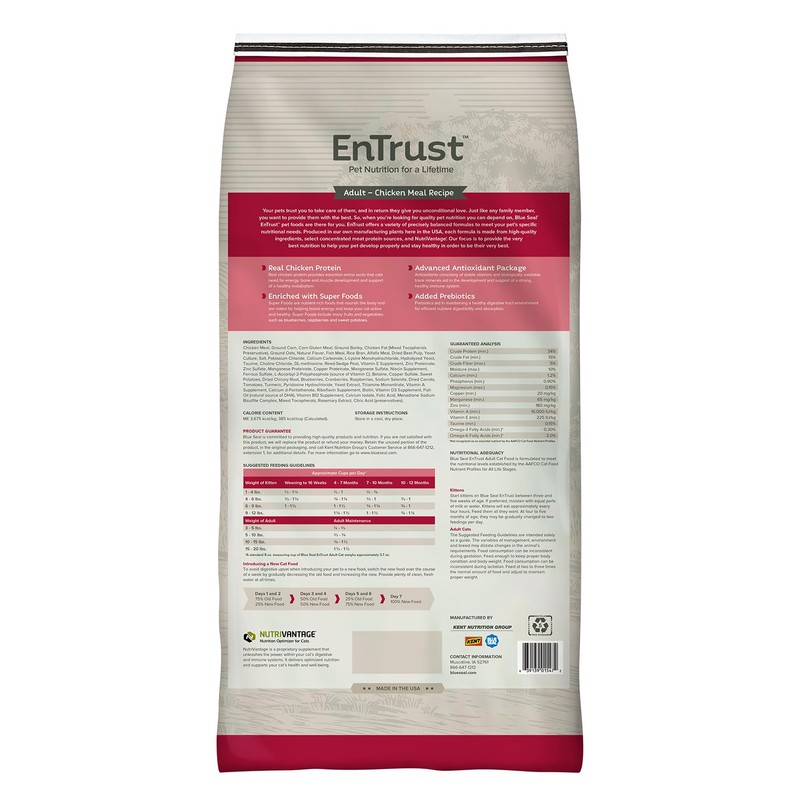 Blue Seal ENTRUST Adult Cat Food | Real Chicken |