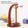 Yarn Holder for Knitting and Crocheting, Wooden Yarn Rack Stand