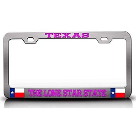 Custom Brother - Texas The Lone Star State Texas Metal Car SUV Truck License Plate Frame Ch r39