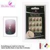 Falsche Nägel Bling Art Grun Braun Gel Ombre Französisch Squoval