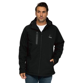 WESTON Men’s Heated Coat, 4 Heating Zones, 7.4V, 4800 mAH Rechargeable Battery, 3 Adjustable Heat Levels, Wind & Water Resistant, Withstands -25°C Temperatures | Machine Washable Heated Jacket (L)