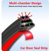SOZATO Car Door Seal Strip Rubber 3 Layer Pyramid Structure