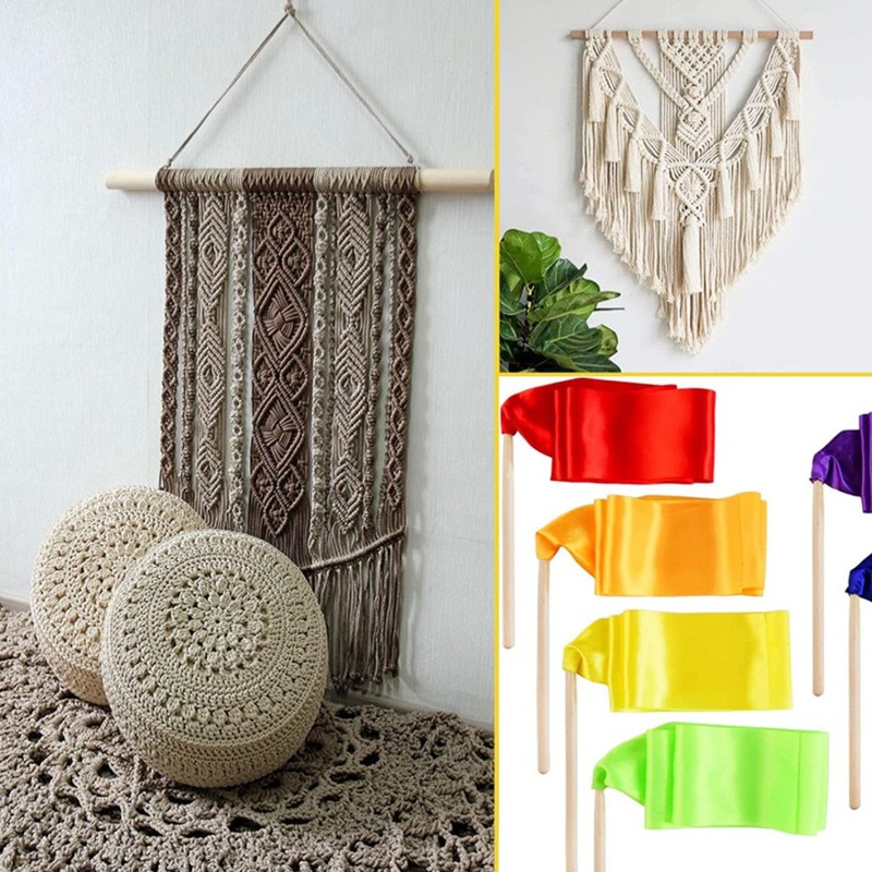 LABUYI 30 Pieces Bamboo Craft Sticks, 6 mm Diameter x