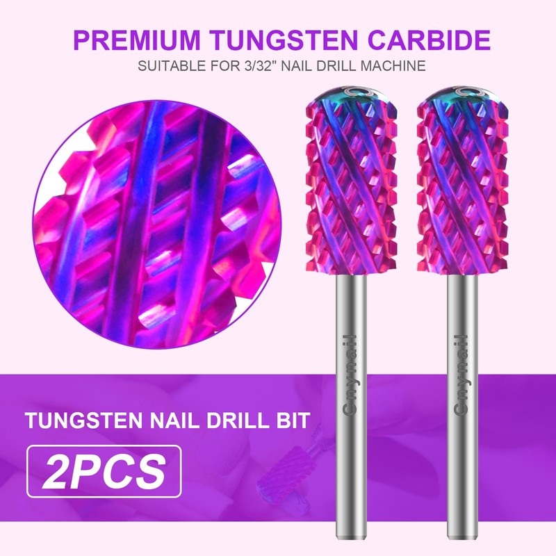 3/32" 2PCS Large Barrel Smooth Round Top Tungsten Carbide Nail