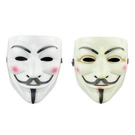LKHGCT Set of 2 Halloween Mask, Cosplay, Costume, Cultural Festival, School Festival, Theatre, Party, Masquerade (White + Yellow)