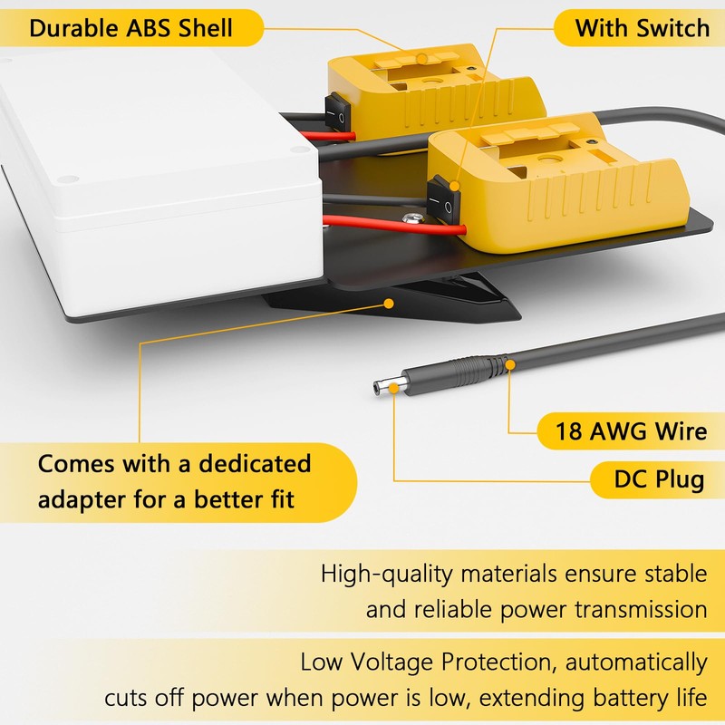 Lymorexan Starlink Mini Battery Adapter, Compatible with De.Walt 20V/18V DCB