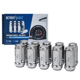 Detroit Axle - 12x1.5 Wheel Lug Nuts for Chevy Malibu Cobalt HHR Pontiac G6 Saturn Aura Chrome Wheel Lug Nuts 2008 2009 Replacement - 10pc Set