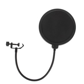 ZONADAH Microphone Pop Filter and Foam Mic Cover, Rotating Double Layer Noise Insulation 360° Microphone Pop Filter Windshield for Streaming, Online Meetings, Media Videos, Videography