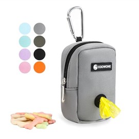 Bolsa pequeña de golosinas para perros con dispensador de bolsas para perros Bolsa de desechos para perros dispensador para correa Bolsas portátiles para caminar Soporte para bolsas de caca