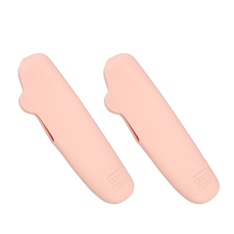 2PCS Silicone Makeup Brush Holder Waterproof Soft Portable Cosmetic Storage