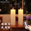 12" x 4" Large Outdoor Candles with Timer Waterproof Flickering