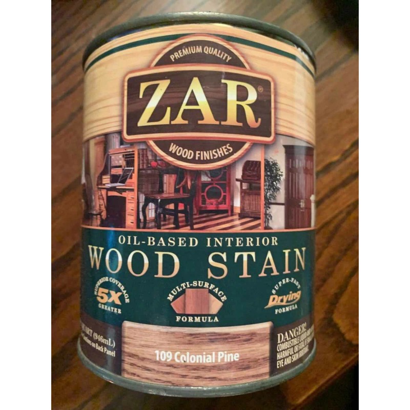 Zar Interior Stain 109 COLONIAL PINE Quart
