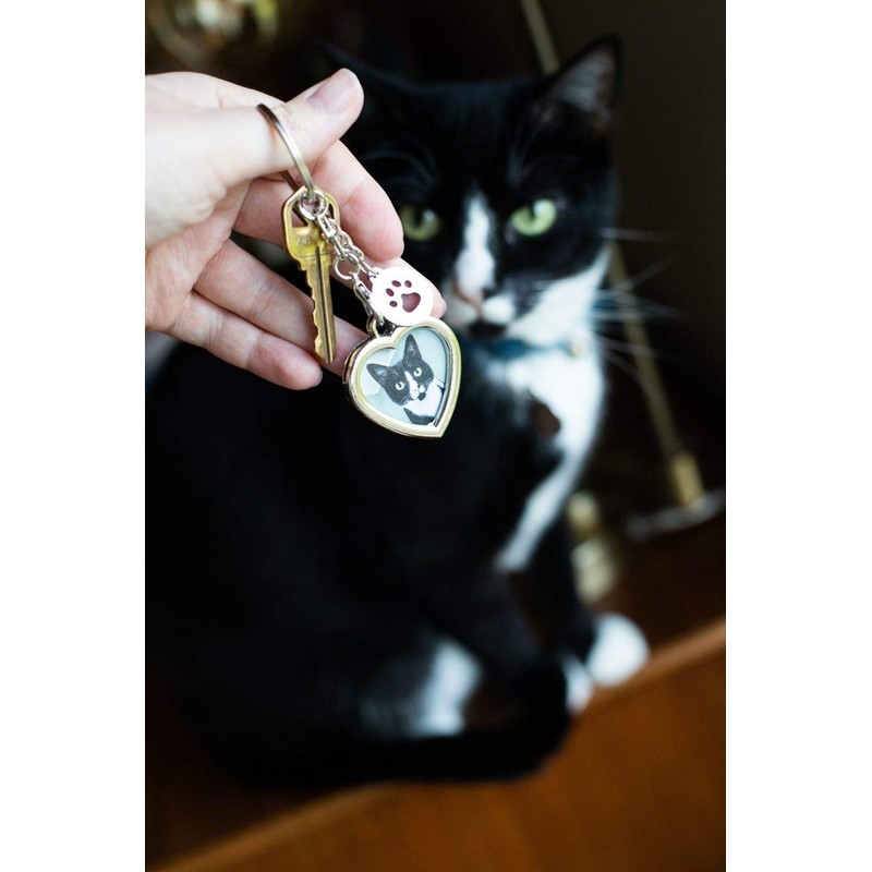 Pearhead Photo Keychain Pet Locket, Dog or Cat Photo Frame