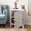Safavieh Home Thea Brown 1-door Carved Mandala Nightstand