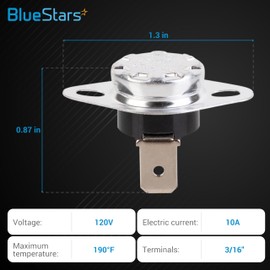BlueStars 31091 190℉ Limit Switches Replacement Used for Atwood Hydro Flame Dometic RV Furnace and General Electrical Equipment Supplies