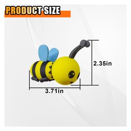 Happy Bee Car Antenna Topper, Cute Bee Automotive Antenna Ball, Easy to Find Car in The Parking Lot, Universal Car Exterior Accessories for Vehicle Truck SUV (Blue Wing)